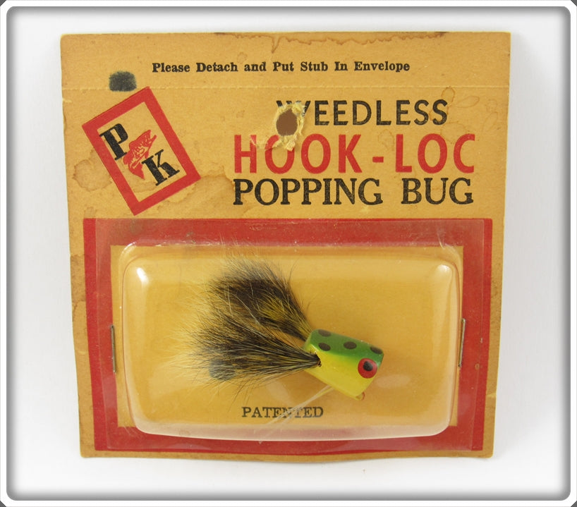 P & K Frog Spot Weedless Hook-Loc Popping Bug Lure On Card