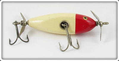 Vintage Creek Chub Red & White Baby Injured Minnow Lure 1602