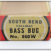 South Bend White Callmac Bass Bug In Box