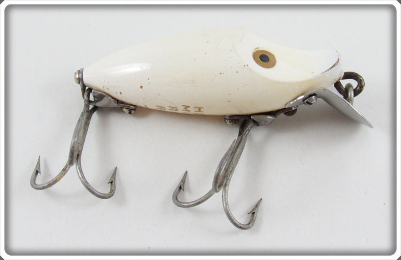 Vintage Heddon Solid White Midget River Runt Lure 9010 W