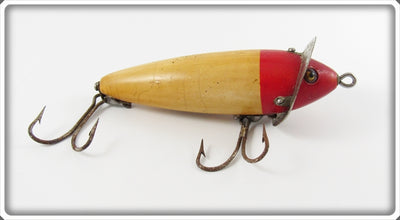 Vintage Heddon Red Head White 210 RH Surface Lure
