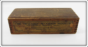 Antique Vintage Pflueger The Wizard Wooden Minnow Empty Lure Box