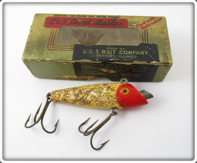 Vintage L & S Red & White With Glitter Trout Master Lure 6511 For Sale