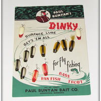 Vintage Paul Bunyan Bait Co Dinky Lure Dealer Display