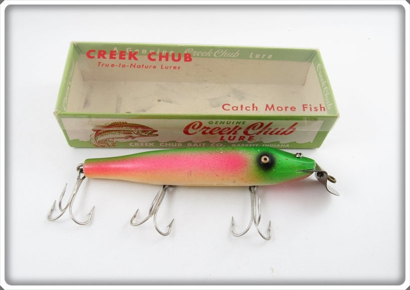 Creek Chub Rainbow Fire Plastic Pikie In Correct Box 731 Special