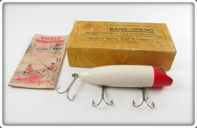 South Bend Red Head White Bass Oreno Lure In Intro Box 973 RH 