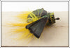 Heddon Dark Green Yellow Hackle Bass Bug Spook In Box
