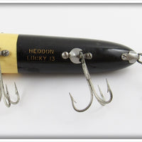 Heddon Black With White Head Lucky 13 2500 BWH