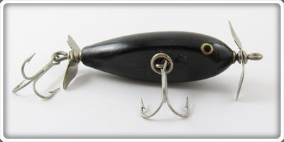 Vintage Creek Chub Solid Black Baby Injured Minnow Lure 1613