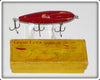 Vintage Hastings Solid Red Good Luck Wobbler Lure In Box 