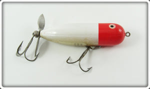 Vintage Heddon Red Head White Magnum Torpedo Lure 362RH