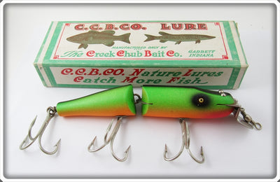 CCBC Creek Chub Fire Lacquer Plug Jointed Husky Pikie Lure In Box 3032