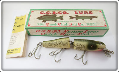 Vintage C.C.B.CO Creek Chub Silver Flash Jointed Snook Pikie Lure 5518