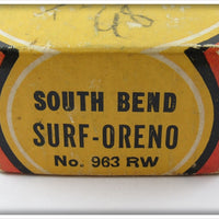 South Bend Red Head White Surf Oreno In Correct Box