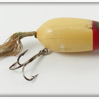 Vintage Moonlight Red Head White Mouse Lure 54