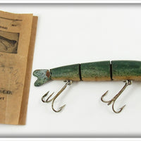Vintage The Haas Tackle Co Wooden Haas Liv-Minno Lure With Paperwork