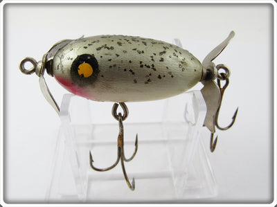 Vintage Paw Paw Silver With Sliver Flitters Midget Spinner Lure