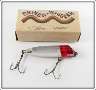 Vintage V. O. Pritchard Red Head Rainbo Wiggler Lure In Box