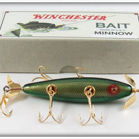 Winchester 2001 Gold Scale Black Back Green Belly Minnow Lure In Box