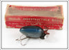 Vintage Millsite Blue Shiner Scale Paddle Plug Lure In Box 