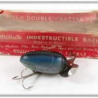 Vintage Millsite Blue Shiner Scale Paddle Plug Lure In Box 