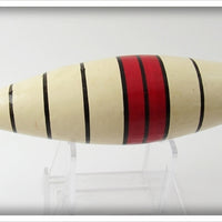 Vintage Ideal White, Red & Black Bobber Float