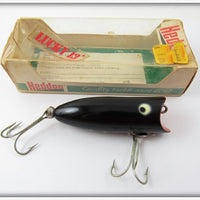 Vintage Heddon Solid Black Baby Lucky 13 Lure In Correct Box 2400 B