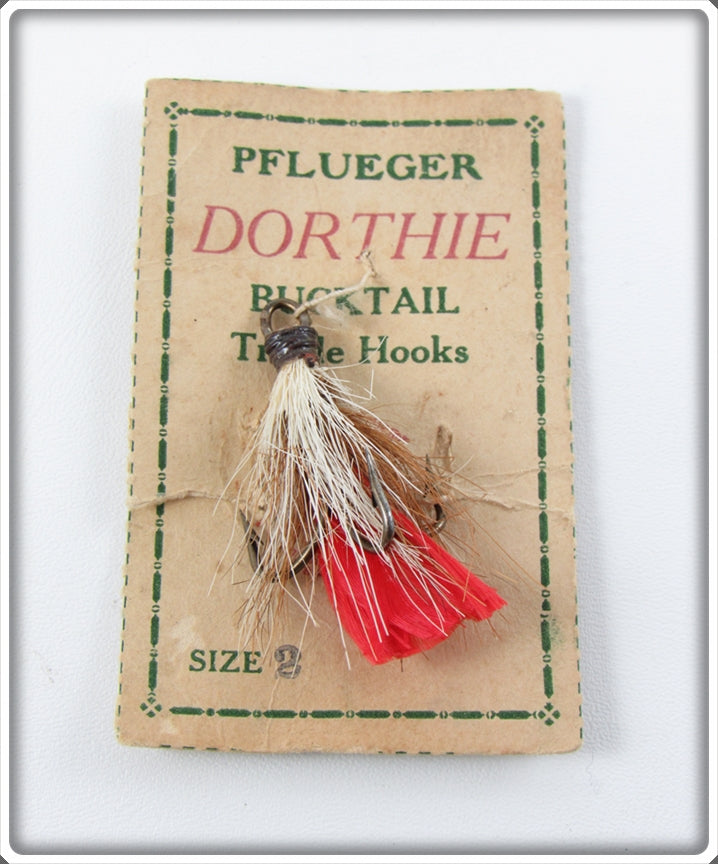 Vintage Pflueger Dorthie Bucktail Treble Hook On Card