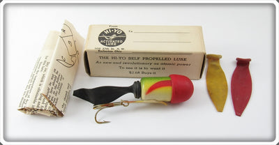 Vintage Hi Yo Green & Red Activated Lure In Box