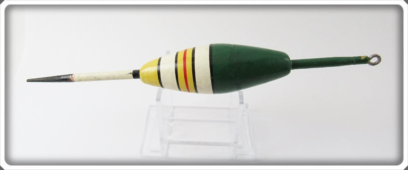 Vintage Ideal Green, White, & Yellow Bobber Float
