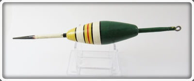 Vintage Ideal Green, White, & Yellow Bobber Float