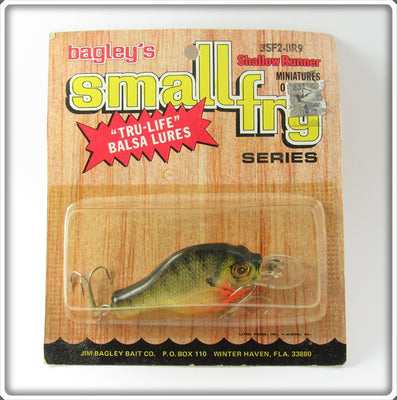 Vintage Bagley Shallow Runner Small Fry Bream Lure On Card