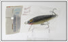 Vintage Hollenbach's Black Glitter Back Lure In Package