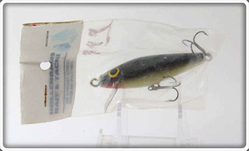 Vintage Hollenbach's Black Glitter Back Lure In Package
