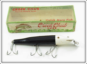 Creek Chub Black White Head Pikie Lure In Box 711 P Special