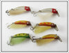 Vintage Falls Bait Co Hi Lo Collection Of Six Lures