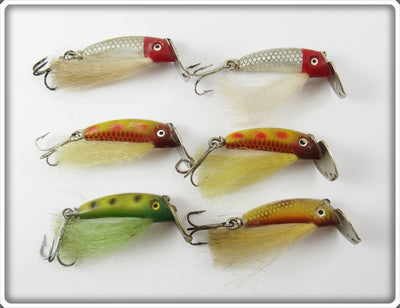 Vintage Falls Bait Co Hi Lo Collection Of Six Lures