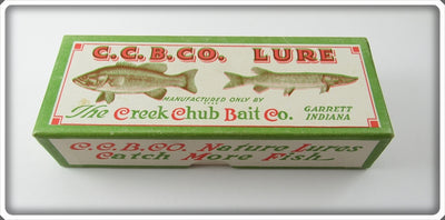 Vintage Creek Chub Red Head White Body Crawdad Empty Box 302