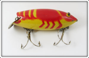 Vintage Medley's Yellow & Red Wiggly Crawfish Lure 