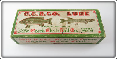Vintage Creek Chub Red Side Baby Wiggler Lure Empty Box 205