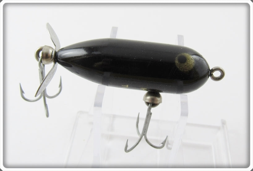 Vintage Heddon Uncatalogued Solid Black Tiny Torpedo Lure 360 B