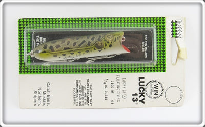 Heddon Natural Leopard Frog Lucky 13 Sealed On Card 2500 NF