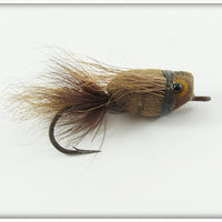 Vintage Heddon Brown Fuzzi Bug Lure 75BR