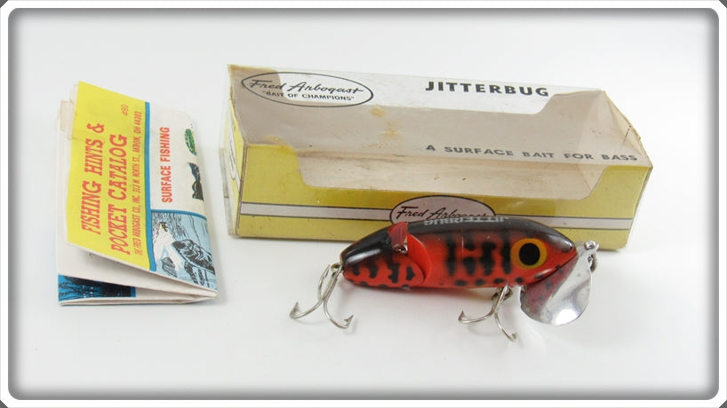 Vintage Arbogast Orange Coachdog 3/8 Jitterbug In Box 620 14 