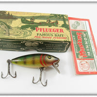 Vintage Pflueger Natural Perch Scale Mustang In Box 8606