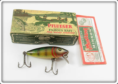 Vintage Pflueger Natural Perch Scale Mustang In Box 8606