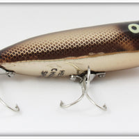 Heddon VGS Gold Brown Chrome Chugger Spook In Box