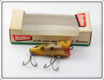 Heddon 9520 GFYBS Fish Flash Yellow Black Spots Chugger Jr Lure