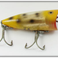 Heddon GFYBS Goldfish / Fish Flash Yellow Black Spots Chugger Jr In Box