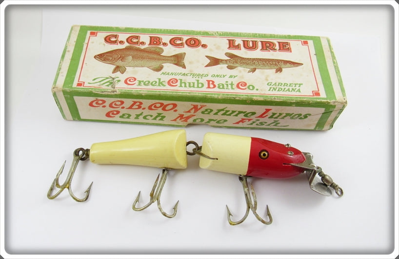 Creek Chub Red Head White Jointed Snook Pikie In Correct Box 5502